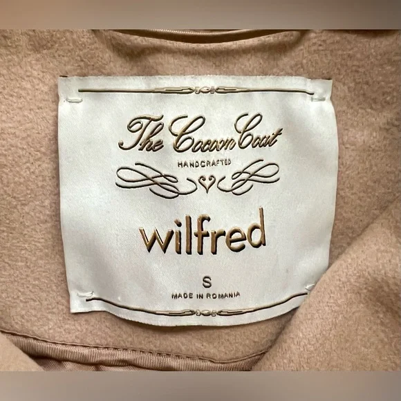 ARITZIA Wilfred The Cocoon Coat Wool Cashmere Size Small Camel Color - Picture 7 of 14
